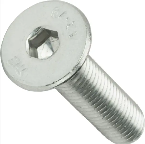 Black oxide countersunk hex socket bolt